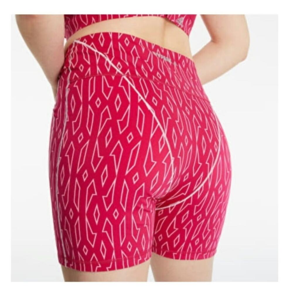 Ivy Park x Adidas Monogram Pink Biker Shorts Size: L